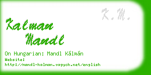 kalman mandl business card